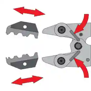 Yato YT-2245 interchangeable ratchet crimper set